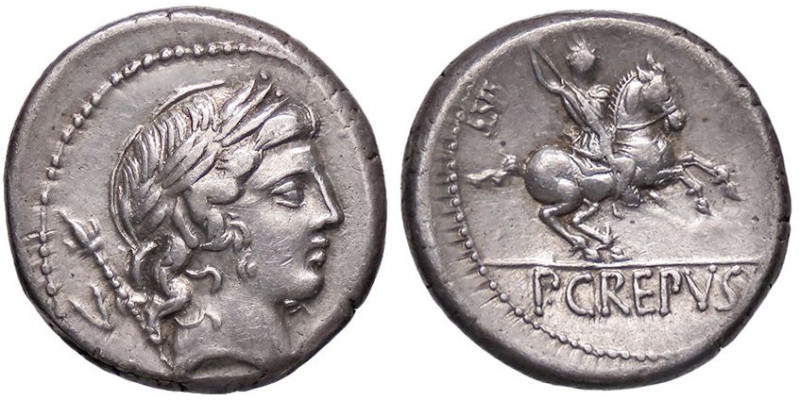 ROMANE REPUBBLICANE - CREPUSIA - Pub. Crepusius (82 a.C.) - Denario B. 1; Cr. 36...