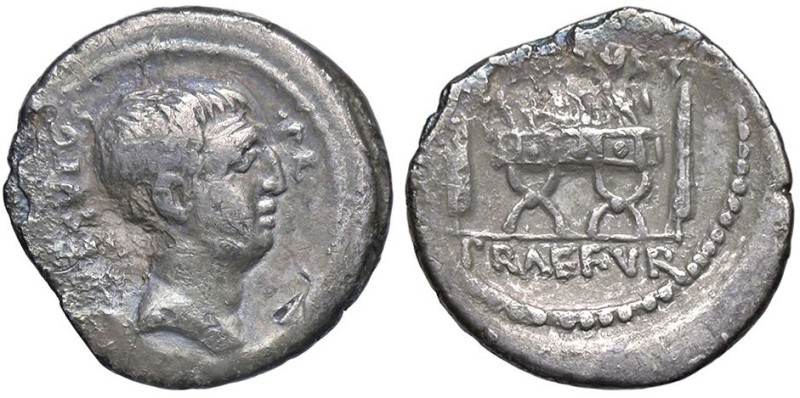 ROMANE REPUBBLICANE - LIVINEIA - L. Livineius Regulus (42 a.C.) - Denario B. 8; ...
