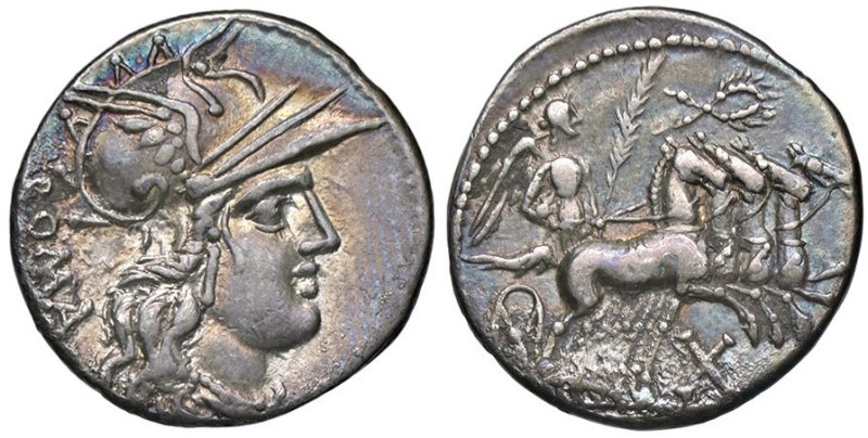 ROMANE REPUBBLICANE - TULLIA - M. Tullius (120 a.C.) - Denario B. 1; Cr. 280/1 (...