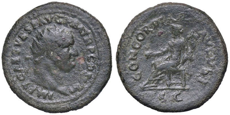 ROMANE IMPERIALI - Tito (79-81) - Dupondio C. 45; RIC 647 (AE g. 15,14)

Statu...