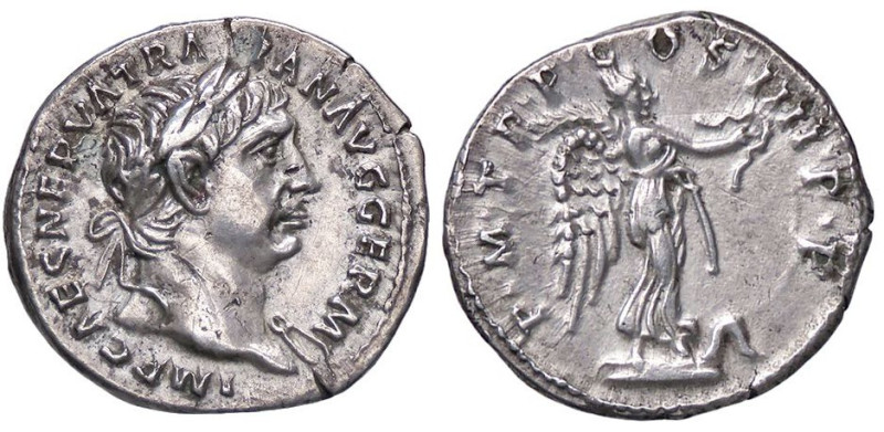 ROMANE IMPERIALI - Traiano (98-117) - Denario (AG g. 3,07)

Status: qSPL