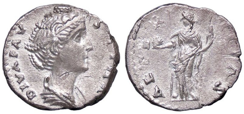 ROMANE IMPERIALI - Faustina I (moglie di A. Pio) - Denario (AG g. 2,1)

Status...