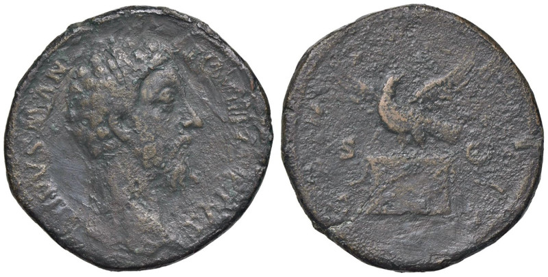 ROMANE IMPERIALI - Marco Aurelio (161-180) - Sesterzio (AE g. 21,8) Ritocchi

...