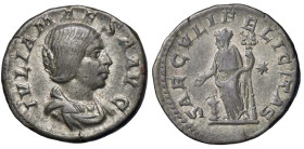 ROMANE IMPERIALI - Giulia Maesa (ava di Elagabalo) - Denario C. 45; RIC 271  (AG g. 3,28)