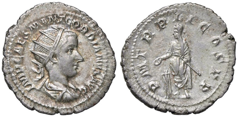 ROMANE IMPERIALI - Gordiano III (238-244) - Antoniniano C. 210; RIC 37 (AG g. 4)...