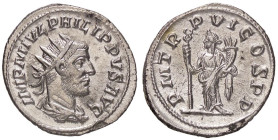 ROMANE IMPERIALI - Filippo I (244-249) - Antoniniano C. 155; RIC 78  (AG g. 3,5)