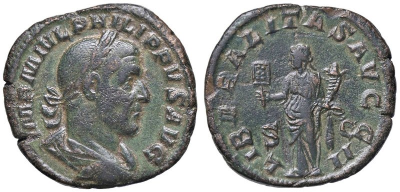 ROMANE IMPERIALI - Filippo I (244-249) - Sesterzio C. 88 (AE g. 18,86)

Status...