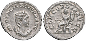 ROMANE IMPERIALI - Otacilia Severa (moglie di Filippo I) - Antoniniano C. 4; RIC 125c  (AG g. 3,83)