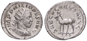 ROMANE IMPERIALI - Filippo II (247-249) - Antoniniano C. 72; RIC 224  (AG g. 3,43)