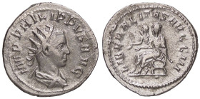 ROMANE IMPERIALI - Filippo II (247-249) - Antoniniano C. 17; RIC 230  (AG g. 3,57)