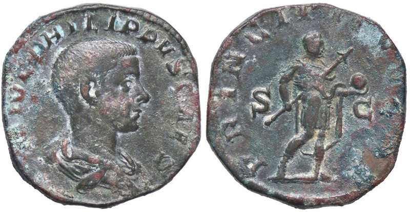 ROMANE IMPERIALI - Filippo II (247-249) - Sesterzio C. 55 (AE g. 17,63)

Statu...