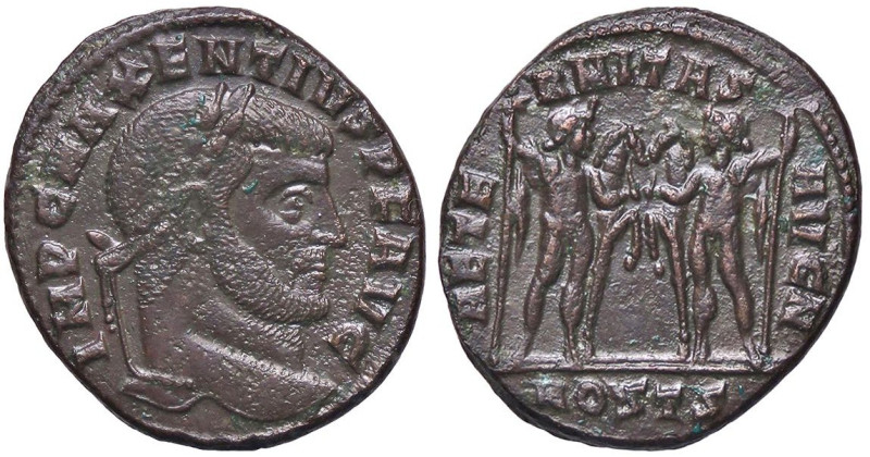 ROMANE IMPERIALI - Massenzio (306-312) - Follis (Ostia) RIC 35 (MI g. 7,57)

S...