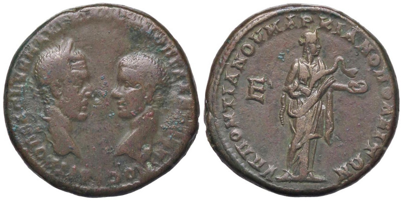 ROMANE PROVINCIALI - Macrino e Diadumeniano - AE 28 (Marcianopoli - Moesia Infer...