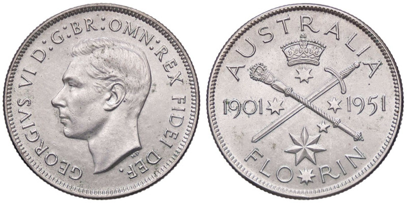 ESTERE - AUSTRALIA - Giorgio VI (1936-1952) - Fiorino 1951 Kr. 47 AG

Status: ...