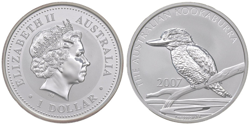 ESTERE - AUSTRALIA - Elisabetta II (1952-2022) - Dollaro 2007 - Kokaburra AG

...