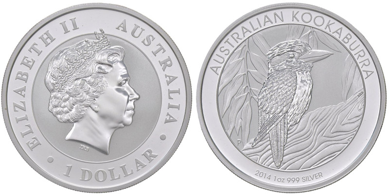 ESTERE - AUSTRALIA - Elisabetta II (1952-2022) - Dollaro 2014 - Kokaburra Kr. 21...