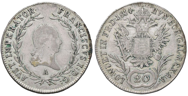 ESTERE - AUSTRIA - Francesco I Imperatore (1806-1835) - 20 Kreuzer 1814 A AG

...