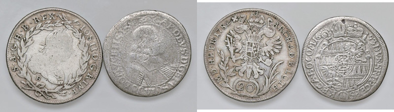 ESTERE - AUSTRIA-OLMUTZ - Carlo II (1664-1695) - 6 Kreuzer 1693 NC AG Assieme a ...