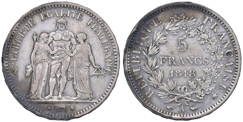 ESTERE - FRANCIA - Seconda Repubblica (1848-1852) - 5 Franchi 1848 A Kr. 756.1 A...