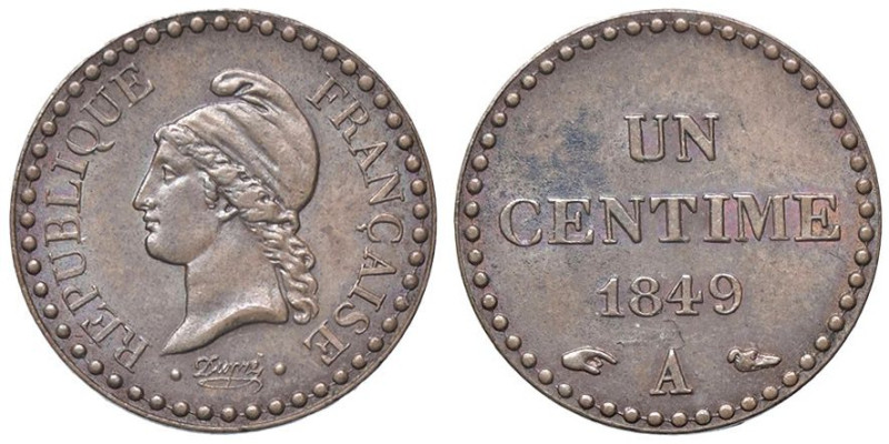 ESTERE - FRANCIA - Seconda Repubblica (1848-1852) - Centime 1849 Kr. 754 CU

S...