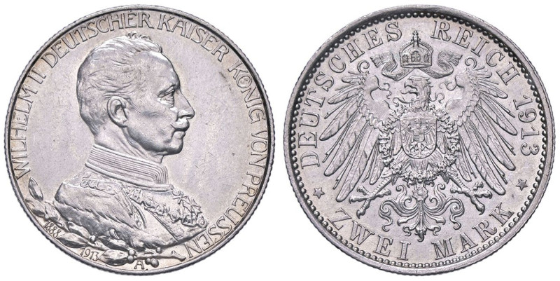 ESTERE - GERMANIA - PRUSSIA - Guglielmo II (1888-1918) - 2 Marchi 1913 A Kr. 533...