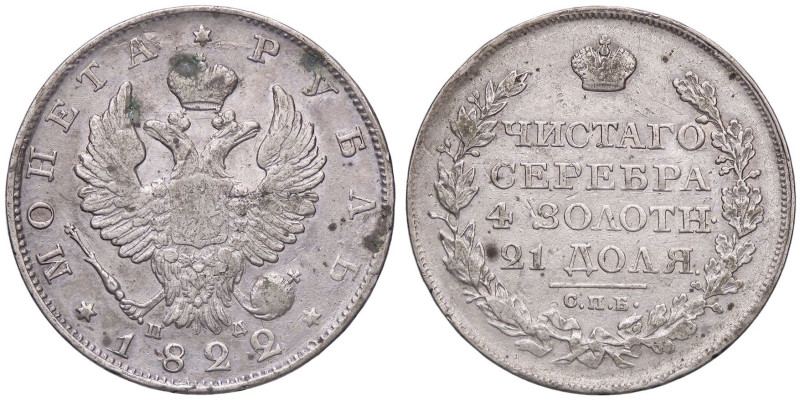 ESTERE - RUSSIA - Alessandro I (1801-1825) - Rublo 1822 Kr. 130 AG

Status: be...