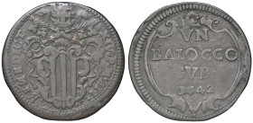 Rame Pontificio da Benedetto XIV (Gubbio e Ravenna), parte IV - GUBBIO - Benedetto XIV (1740-1758) - Baiocco 1742 A. II Munt. 438  CU