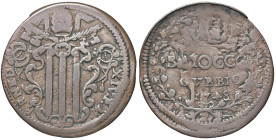 Rame Pontificio da Benedetto XIV (Gubbio e Ravenna), parte IV - GUBBIO - Benedetto XIV (1740-1758) - Baiocco 1748 Munt. manca RRR CU Muntoni non ripor...