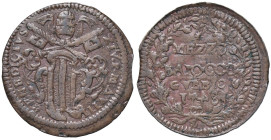 Rame Pontificio da Benedetto XIV (Gubbio e Ravenna), parte IV - GUBBIO - Benedetto XIV (1740-1758) - Mezzo baiocco 1748 A. VIII Munt. 488 var. I  CU C...