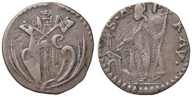 Rame Pontificio da Benedetto XIV (Gubbio e Ravenna), parte IV - RAVENNA - Benedetto XIV (1740-1758) - Quattrino Munt. 776; DV 378  CU Asse ruotato di ...
