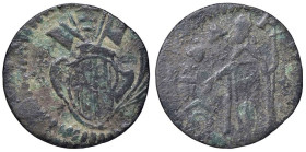 Rame Pontificio da Benedetto XIV (Gubbio e Ravenna), parte IV - RAVENNA - Benedetto XIV (1740-1758) - Quattrino Munt. 794; DV 411  CU Asse ruotato di ...
