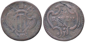 Rame Pontificio da Benedetto XIV (Gubbio e Ravenna), parte IV - RAVENNA - Benedetto XIV (1740-1758) - Quattrino 1745 Munt. 698; DV 78 (tipo)  CU Picco...