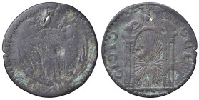 Rame Pontificio da Benedetto XIV (Gubbio e Ravenna), parte IV - RAVENNA - Benedetto XIV (1740-1758) - Quattrino 1750 Munt. 706 (tipo); DV 116  CU Liev...