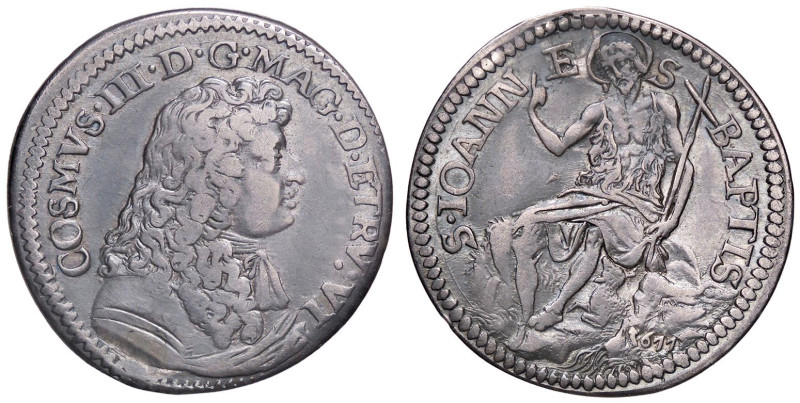 ZECCHE ITALIANE - FIRENZE - Cosimo III (1670-1723) - Testone 1677 CNI 41/45; MIR...