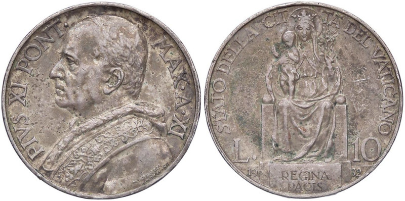 ZECCHE ITALIANE - ROMA - Pio XI (1922-1939) - 10 Lire 1932 Pag. 625; Mont. 434 A...