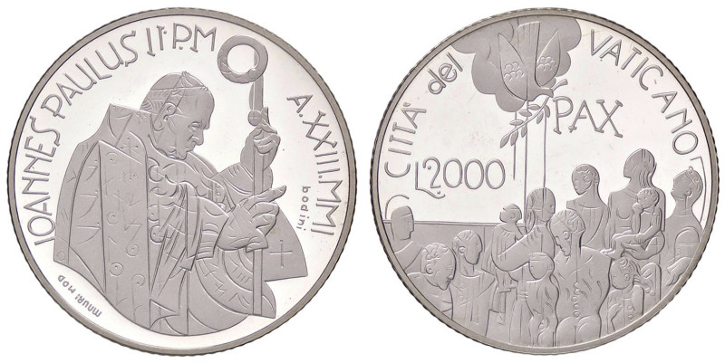 ZECCHE ITALIANE - ROMA - Giovanni Paolo II (1978-2005) - 2.000 Lire 2001 - Dialo...