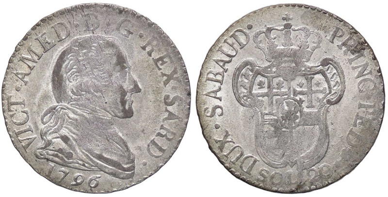 SAVOIA - Vittorio Amedeo III (1773-1796) - 20 Soldi 1796 Mont. 373 MI

Status:...