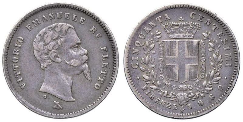 SAVOIA - Vittorio Emanuele II Re eletto (1859-1861) - 50 Centesimi 1860 F Pag. 4...