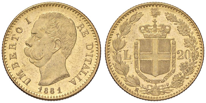 SAVOIA - Umberto I (1878-1900) - 20 Lire 1881 Pag. 577; Mont. 14 (AU g. 6,45)
...