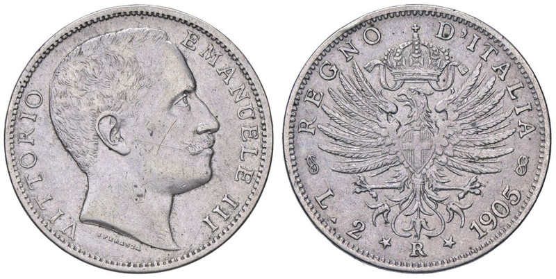 SAVOIA - Vittorio Emanuele III (1900-1943) - 2 Lire 1905 Aquila Pag. 729; Mont. ...