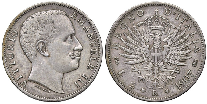 SAVOIA - Vittorio Emanuele III (1900-1943) - 2 Lire 1907 Aquila Pag. 731; Mont. ...