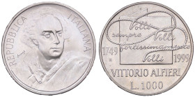 REPUBBLICA ITALIANA - Repubblica Italiana (monetazione in lire) (1946-2001) - 1.000 Lire 1999 Alfieri Mont. 6  AG