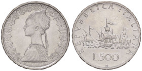 REPUBBLICA ITALIANA - Repubblica Italiana (monetazione in lire) (1946-2001) - 500 Lire 1964 - Caravelle Mont. 7  AG