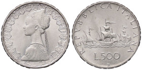 REPUBBLICA ITALIANA - Repubblica Italiana (monetazione in lire) (1946-2001) - 500 Lire 1964 - Caravelle Mont. 7  AG