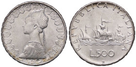 REPUBBLICA ITALIANA - Repubblica Italiana (monetazione in lire) (1946-2001) - 500 Lire 1965 - Caravelle Mont. 8  AG