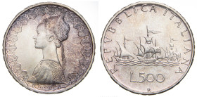 REPUBBLICA ITALIANA - Repubblica Italiana (monetazione in lire) (1946-2001) - 500 Lire 1970 - Caravelle Mont. 14  AG