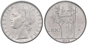 REPUBBLICA ITALIANA - Repubblica Italiana (monetazione in lire) (1946-2001) - 100 Lire 1958 Mont. 8  AC