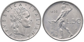 REPUBBLICA ITALIANA - Repubblica Italiana (monetazione in lire) (1946-2001) - 50 Lire 1955 Mont. 8  AC