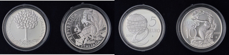 REPUBBLICA ITALIANA - Repubblica Italiana (monetazione in euro) (2002) - 10 e 5 ...