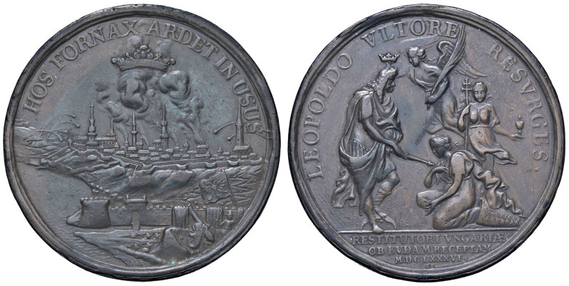 MEDAGLIE ESTERE - AUSTRIA - Leopoldo I (1658-1705) - Medaglia 1686 - Assedio e l...